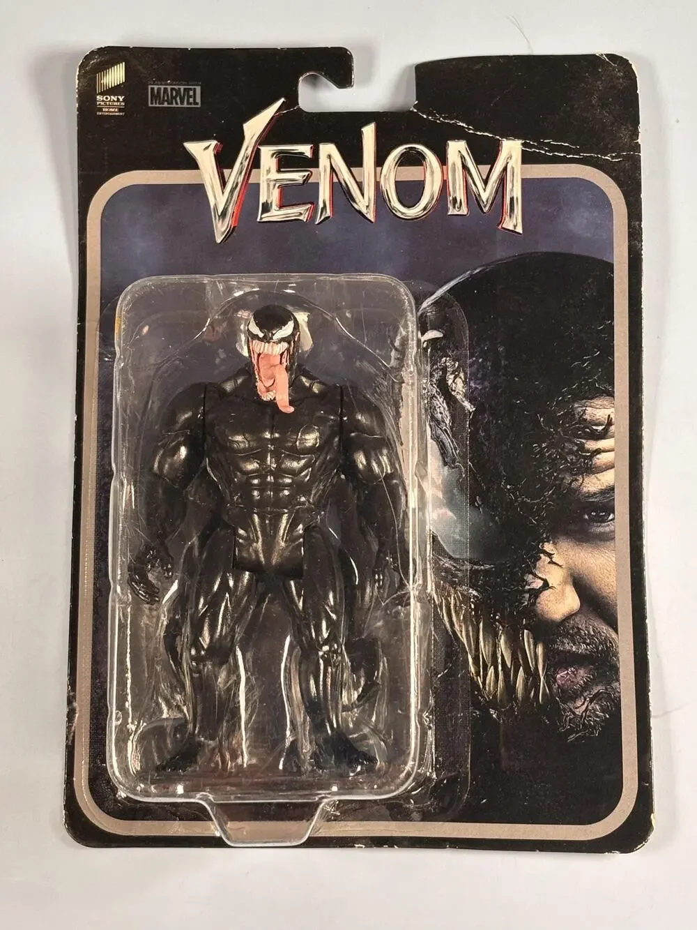 Marvel Venom Retro Figure Sony Movie Blu-Ray Promo 2018 Spider-Man Symbiote 3.75